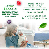 Lifeable Postnatal Multivitamins berry flavour gummy close-up