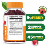 Lifeable Prebiotic Fiber Gummies, berry flavour gummies in a bowl