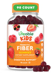 Lifeable Prebiotic Fiber Gummies for Kids, 90 count bottle front view
