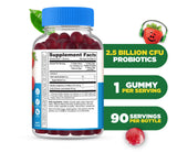Lifeable Probiotic Gummies for Kids raspberry flavour side view