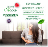 Lifeable Probiotic Gummies for Kids side view of the bottle