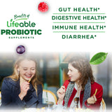 Lifeable Probiotic Gummies Raspberry gummies close-up