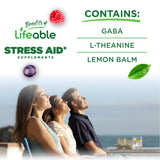 Lifeable Stress Aid Gummies nutritional information label