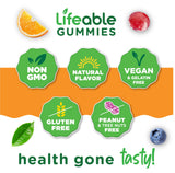 Lifeable Vitamin C Gummies 1050mg bottle side view