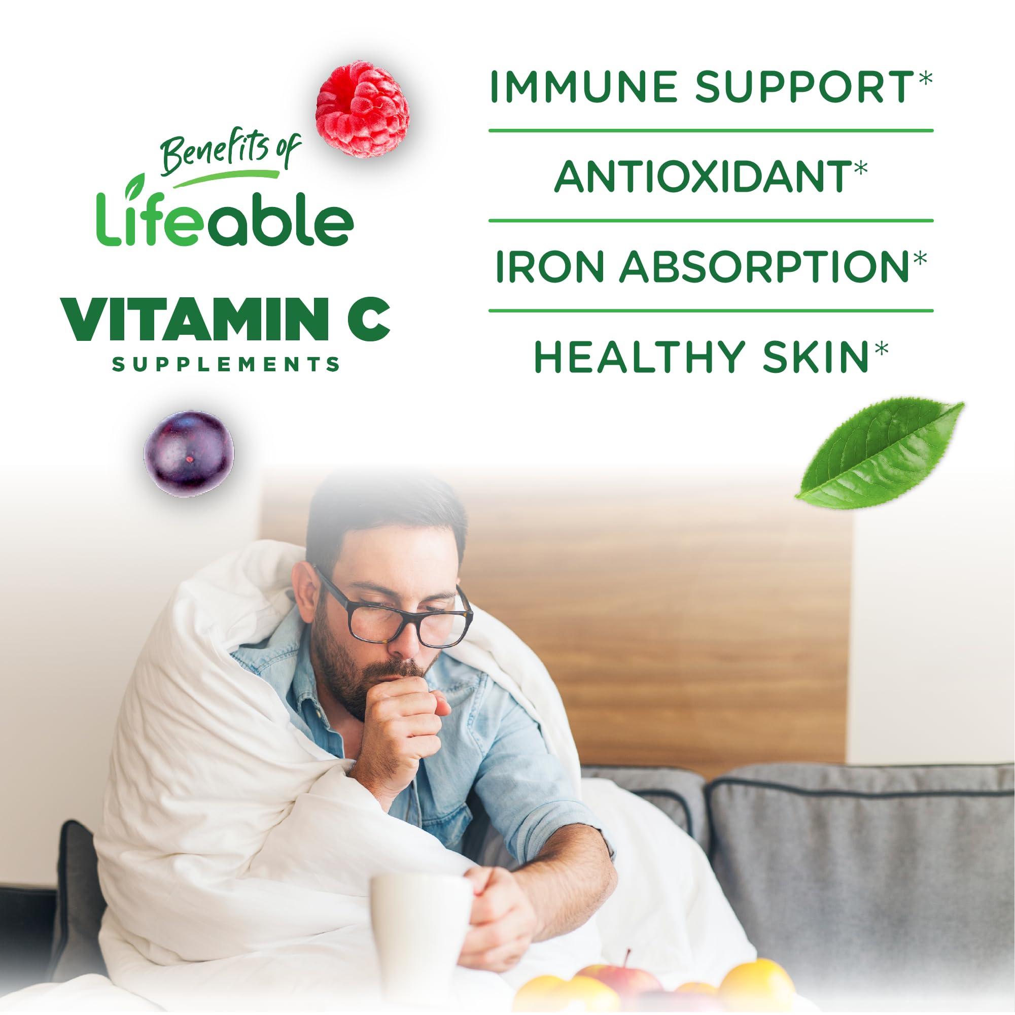 Lifeable Vitamin C Gummies 1050mg nutritional information