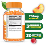Lifeable Vitamin C Gummies 750mg bottle side view