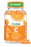 Lifeable Vitamin C Gummies 750mg front view with packaging