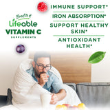 Lifeable Vitamin C Gummies 750mg gummies close-up
