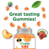 Lifeable Vitamin C Gummies for Kids 250mg back of the bottle
