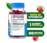 Lifeable Vitamin D Gummies bottle with 90 gummies