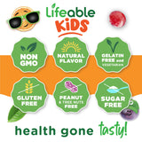 Lifeable Vitamin D Gummies ingredients list on the back of the bottle
