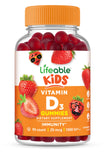 Lifeable Vitamin D3 Gummies 1000 IU bottle front view