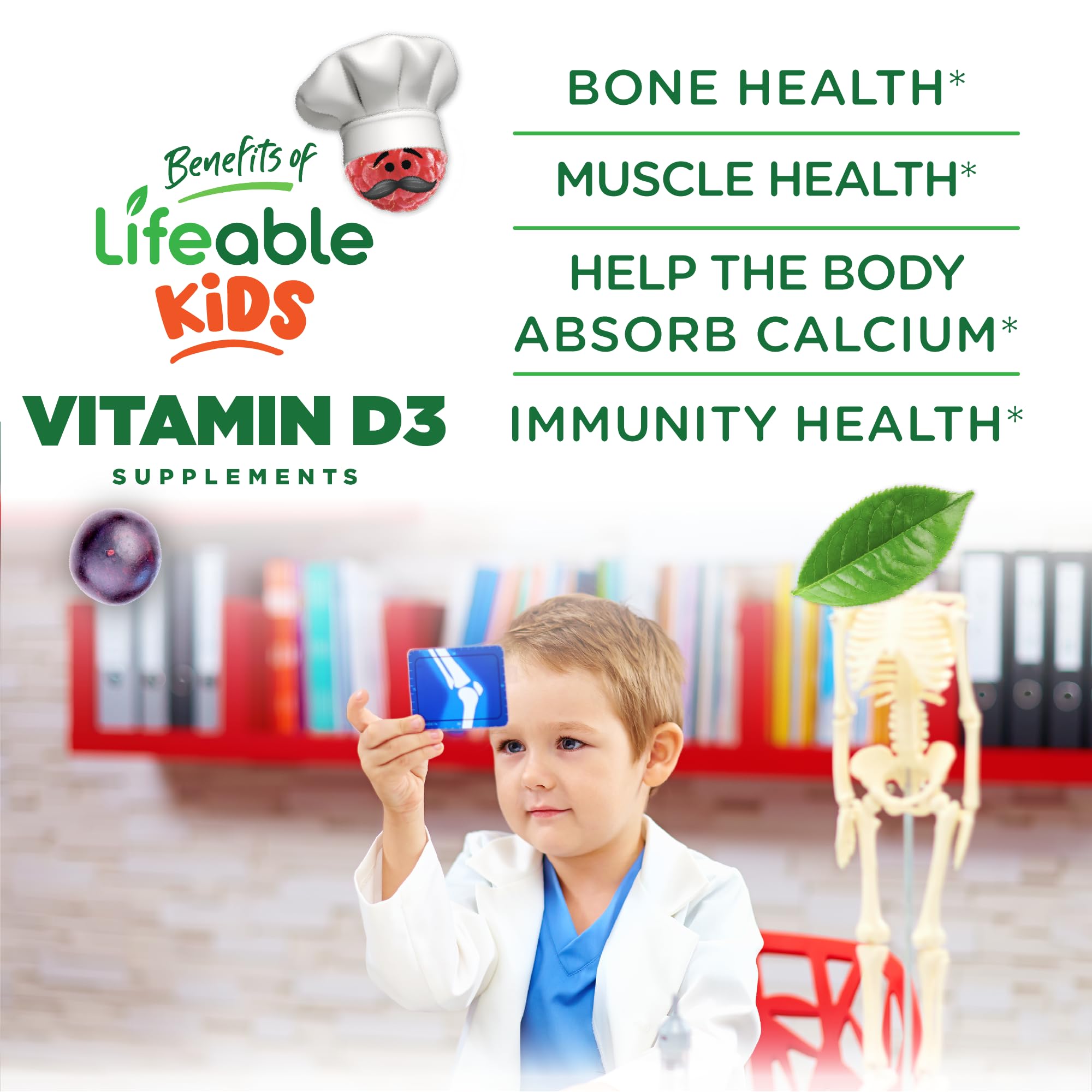 Lifeable Vitamin D3 Gummies 1000 IU nutritional information
