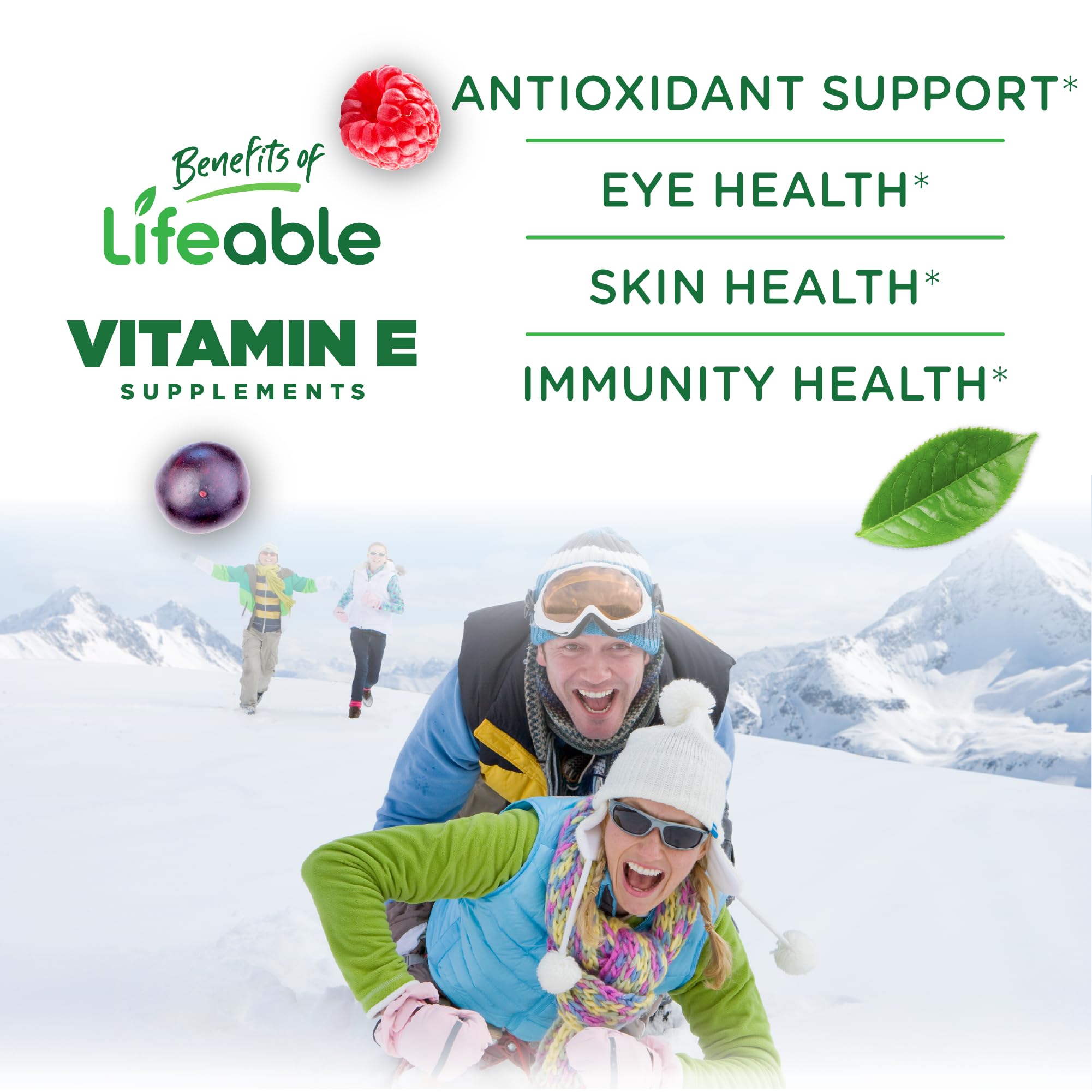 Lifeable Vitamin E Gummies 400 IU gummies close-up