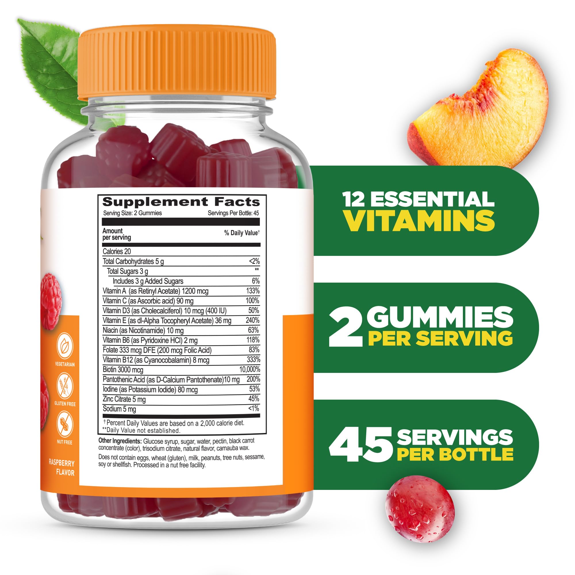 Lifeable Women's Multivitamin Gummies raspberry flavour