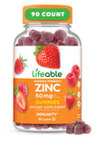 Lifeable Zinc Gummies 50mg front view with berry flavour