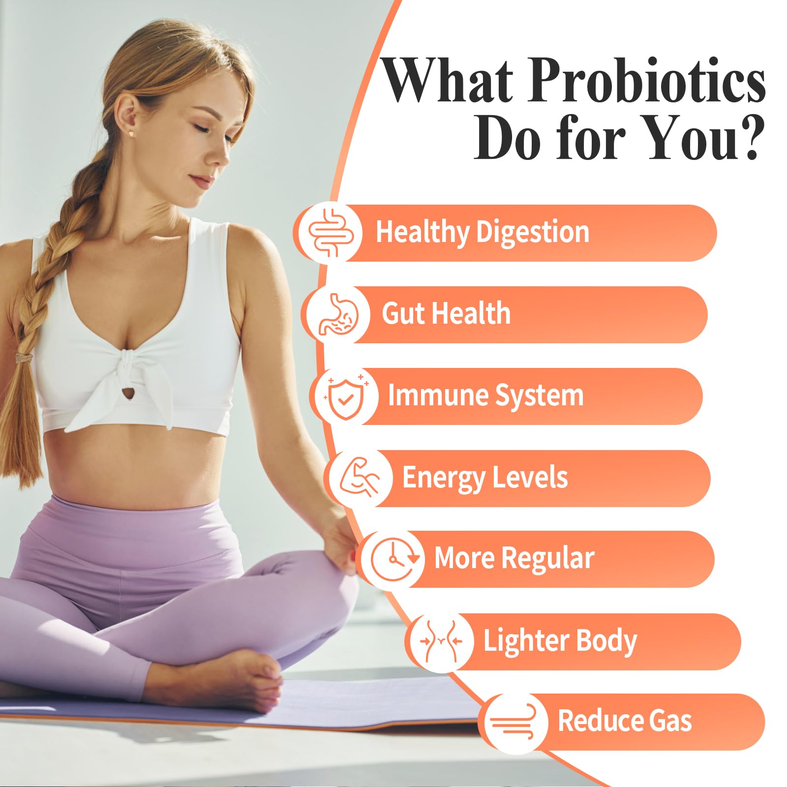 Lifeatlas Probiotics 300 Billion CFU supplement bottle with label