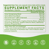 LifeBay Ginseng Herbal Supplement 60 Capsules capsules on a spoon