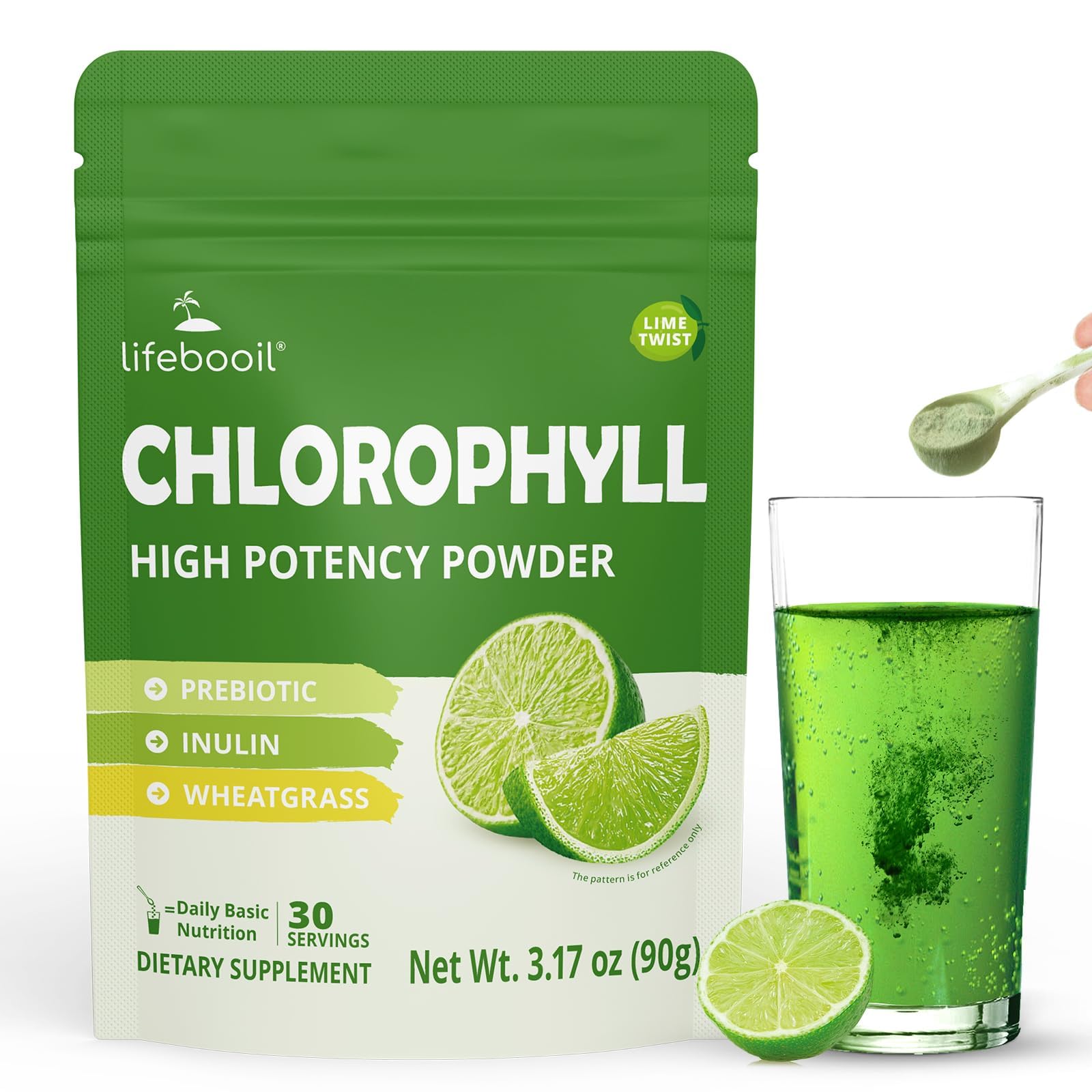 Lifebooil Chlorophyll Lime Twist 100g front view