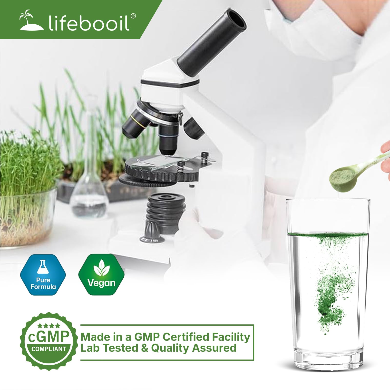 Lifebooil Chlorophyll nutritional information label