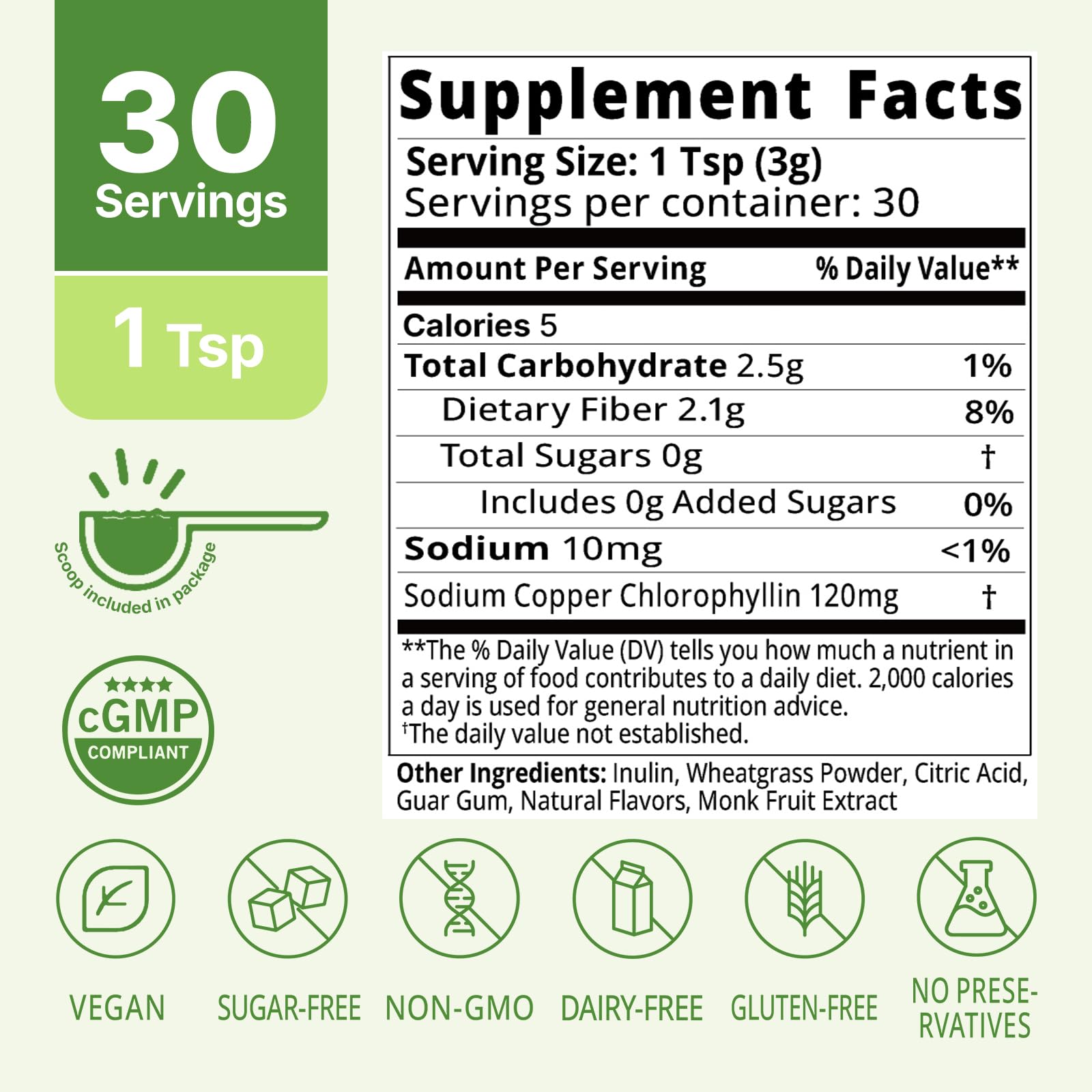 Lifebooil Chlorophyll packaging side view