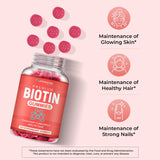 LifeCentric Health Biotin Gummies back view with ingredient list