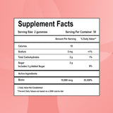 LifeCentric Health Biotin Gummies with a measuring spoon
