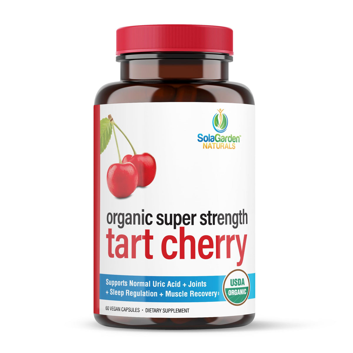 LifeGarden Naturals Super Strength Tart Cherry Capsules front view