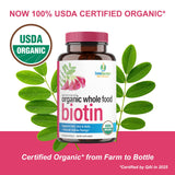 LifeGarden Naturals Whole Food Biotin 5000 MCG back view of bottle