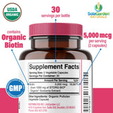 LifeGarden Naturals Whole Food Biotin 5000 MCG capsules close-up