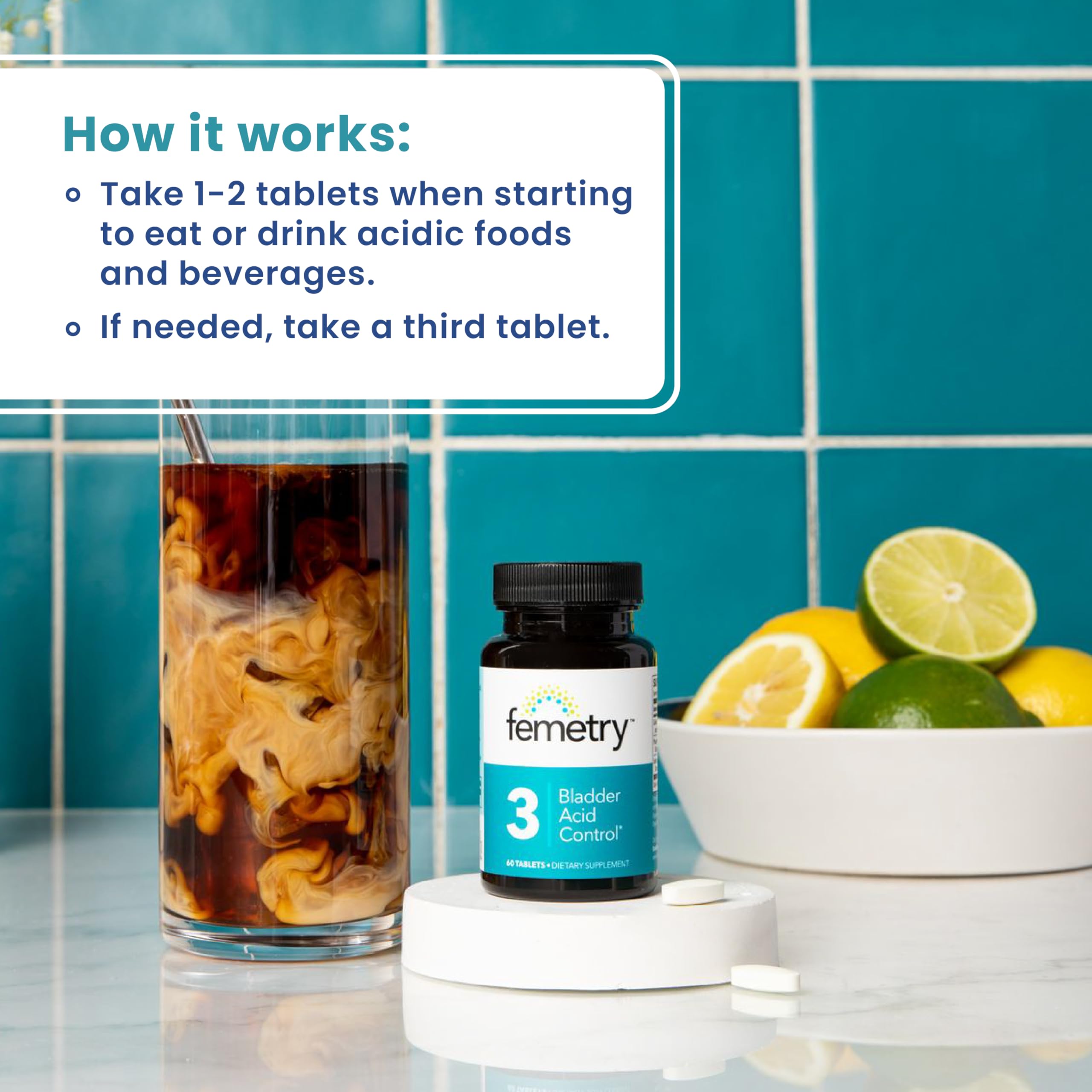 LifeSeasons Acid Neutraliser Tablets close-up of tablets