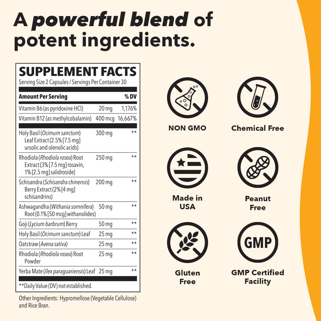 LifeSeasons Adrenal-T Supplement packaging with ingredients list