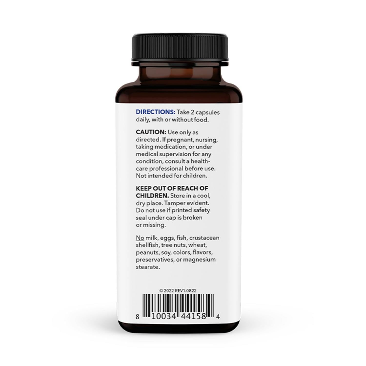 LifeSeasons Ashwagandha supplement capsules on a wooden surface