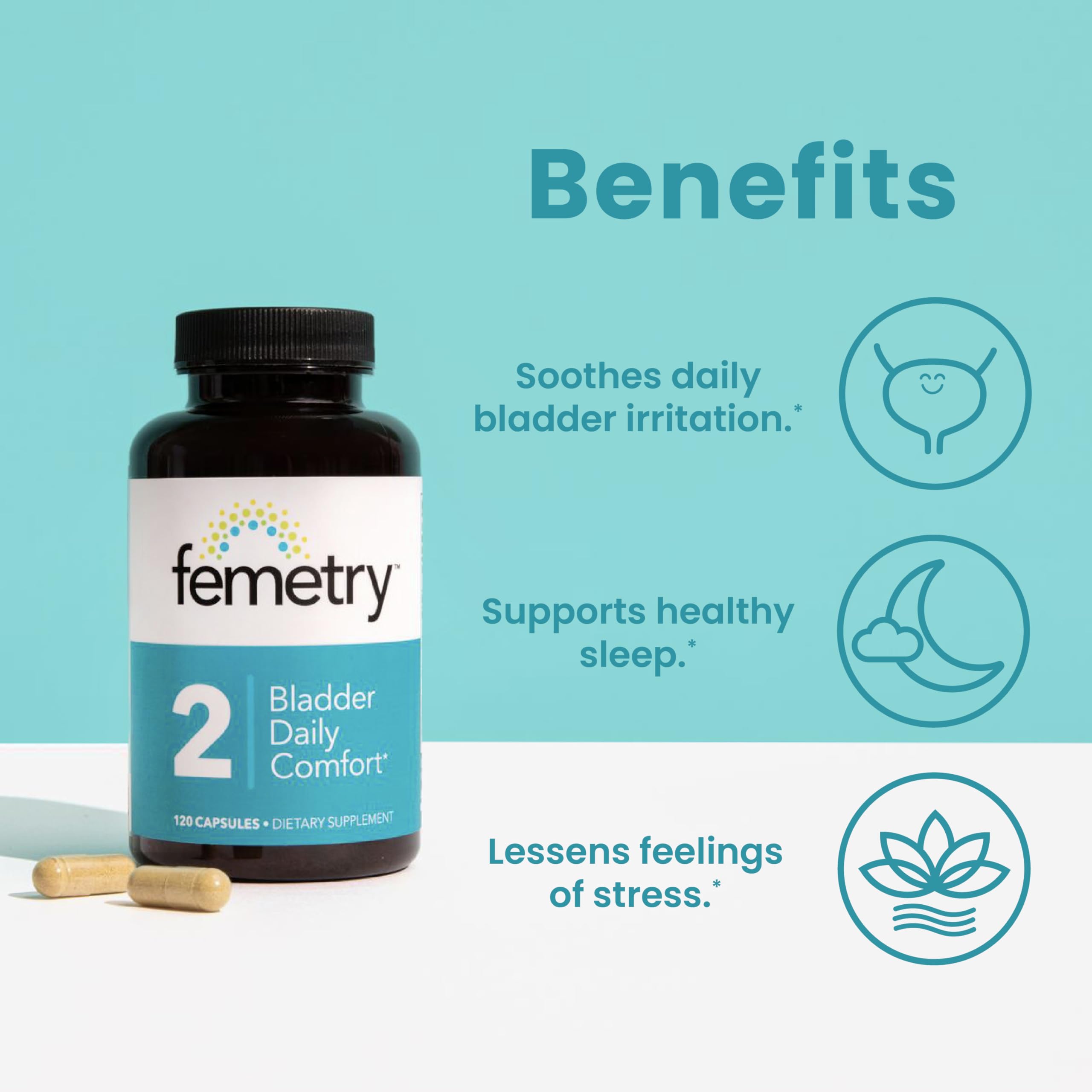 LifeSeasons Bladder Support Supplement side view showing ingredients