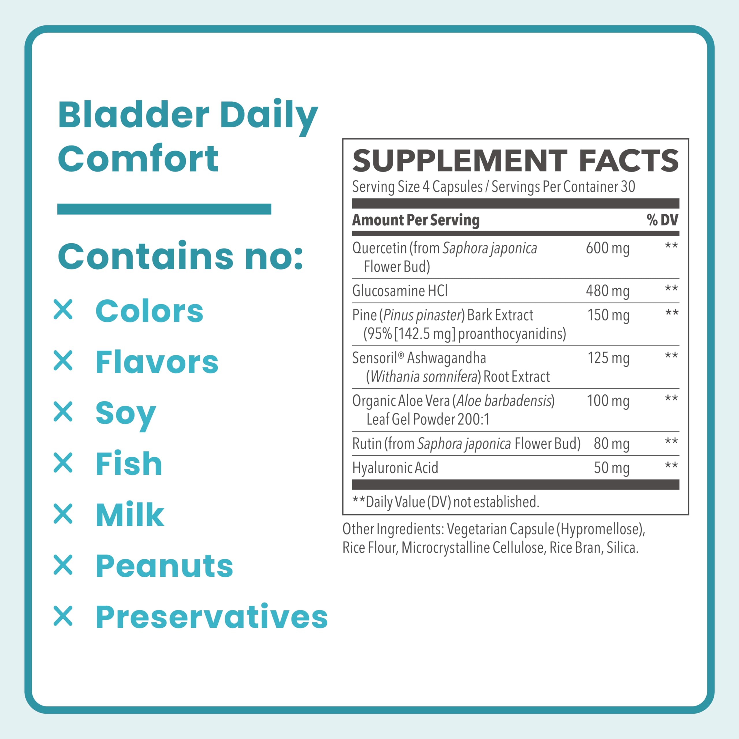 LifeSeasons Bladder Support Supplement with a glass of water