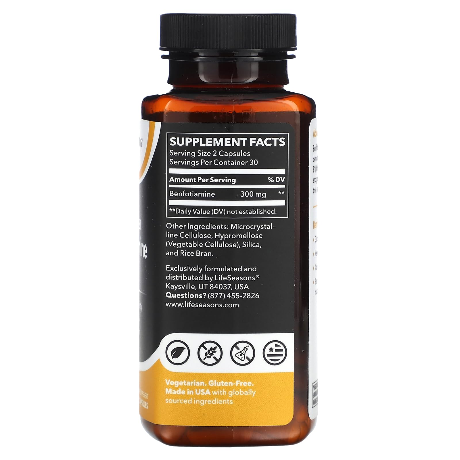 LifeSeasons Blended Vitamin & Mineral Supplement bottle with label details