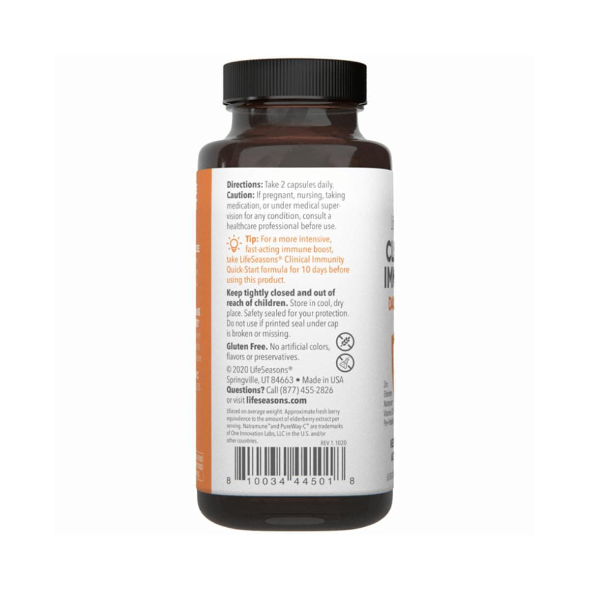 LifeSeasons Daily support daily wellness Support Capsules 60 Count capsules on a surface
