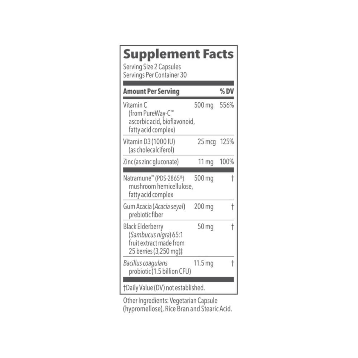LifeSeasons Daily support daily wellness Support Capsules 60 Count side view