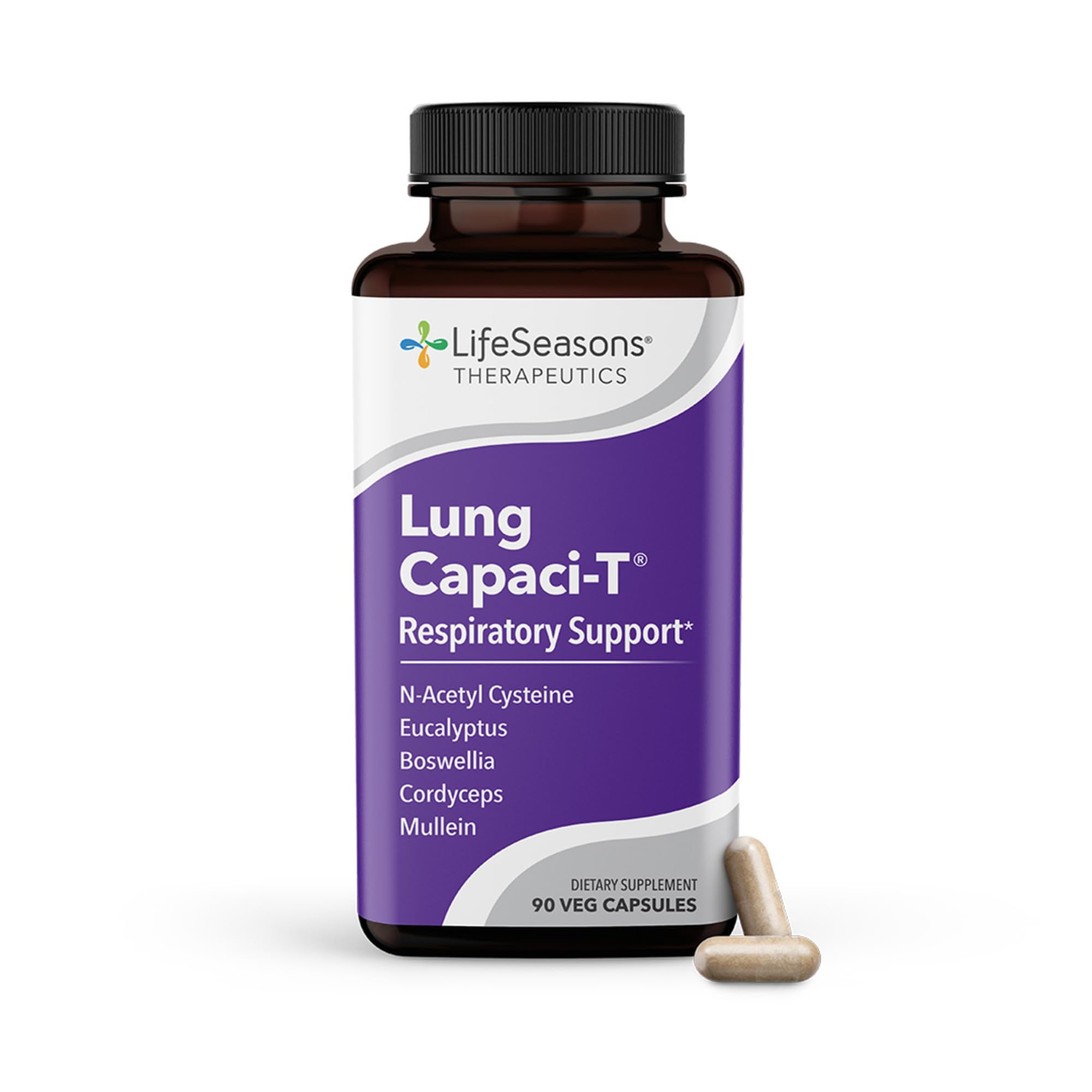 LifeSeasons Lung Capaci-T supplement bottle front view