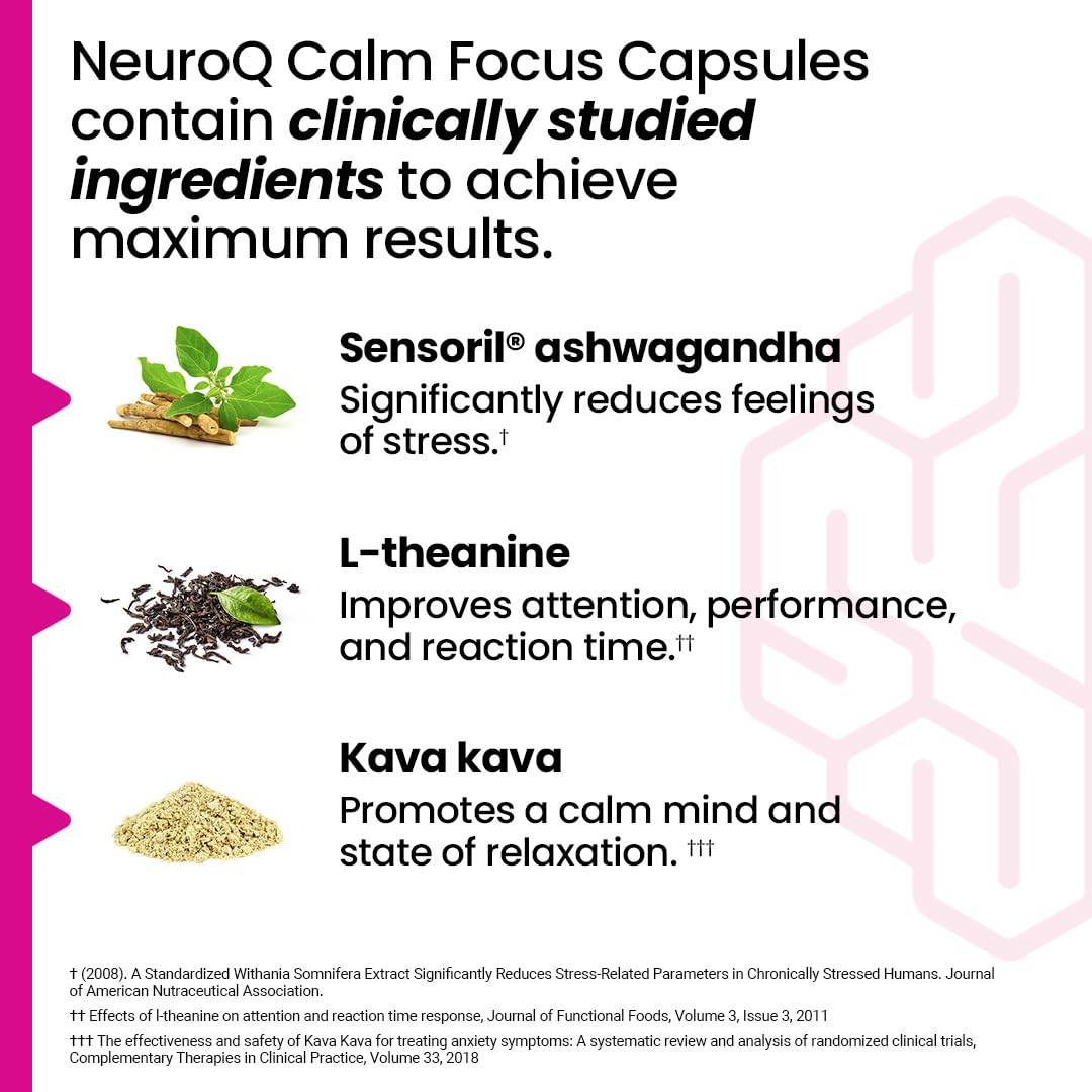 LifeSeasons NeuroQ capsules displayed on a wooden surface