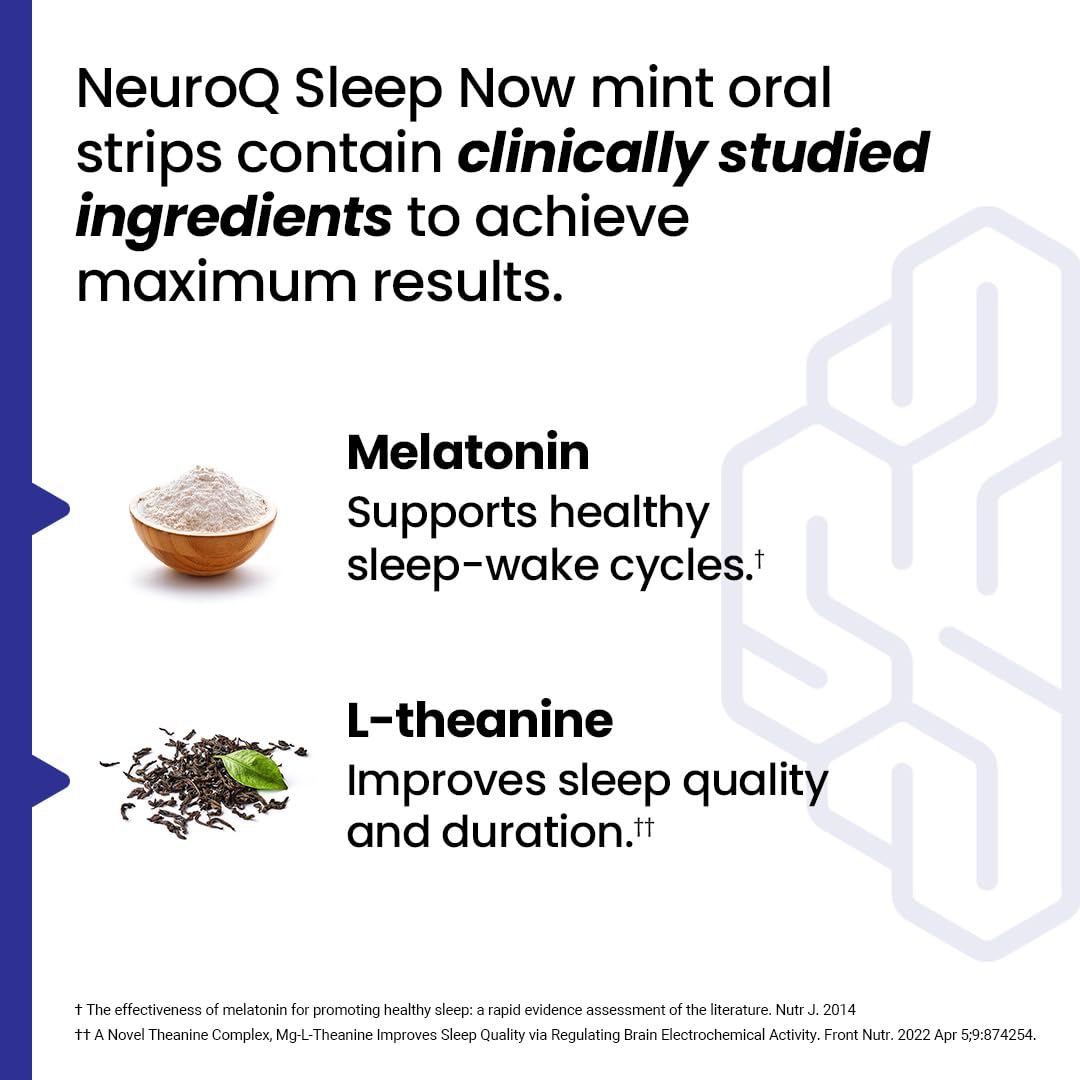 LifeSeasons NeuroQ Sleep Now mint oral strips close-up