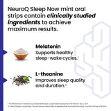 LifeSeasons NeuroQ Sleep Now mint oral strips close-up