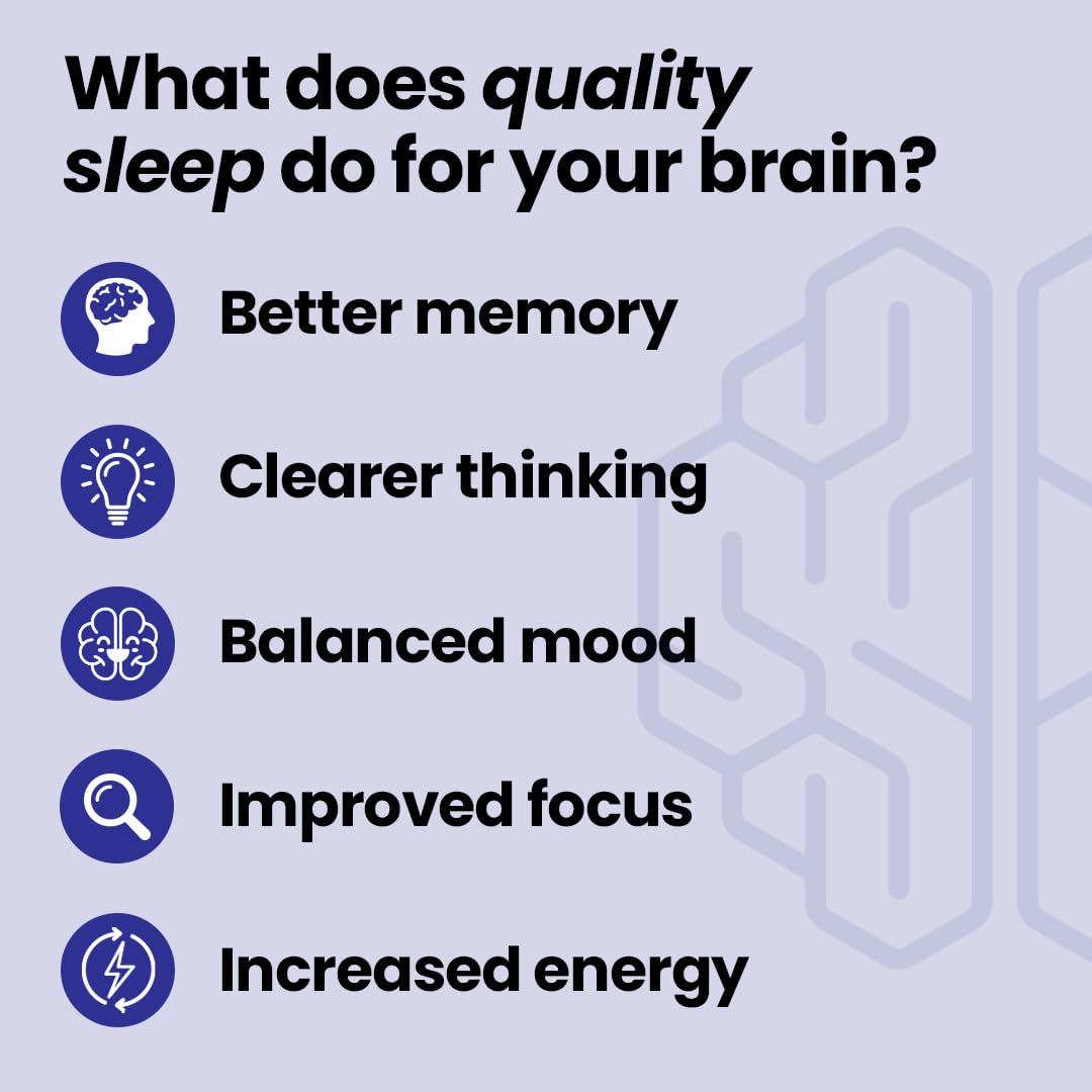 LifeSeasons NeuroQ Sleep Now mint oral strips on a wooden table