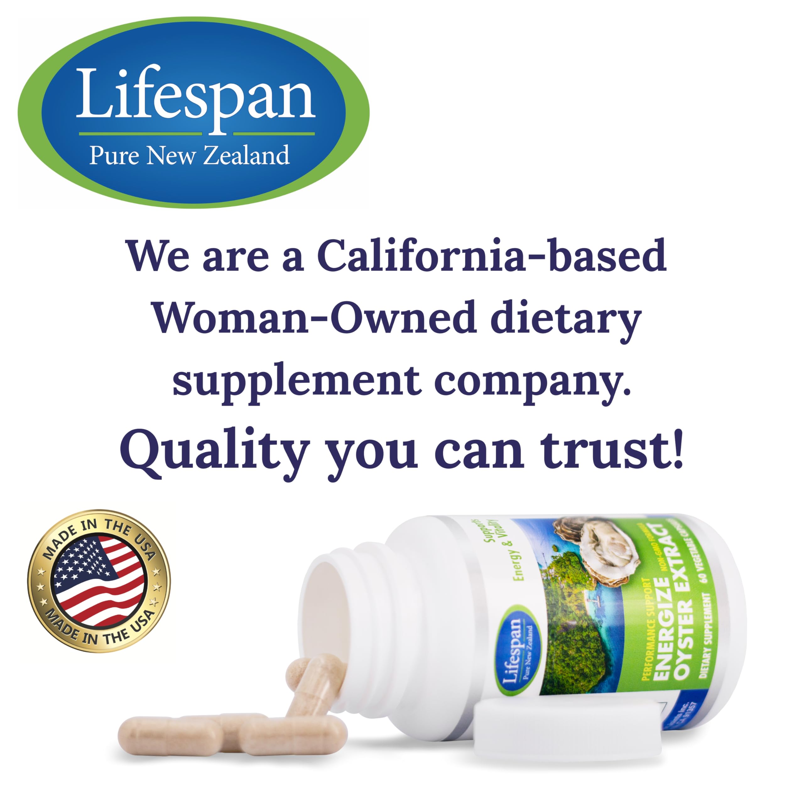 LIFESPAN Oyster Extract 500mg ingredients list