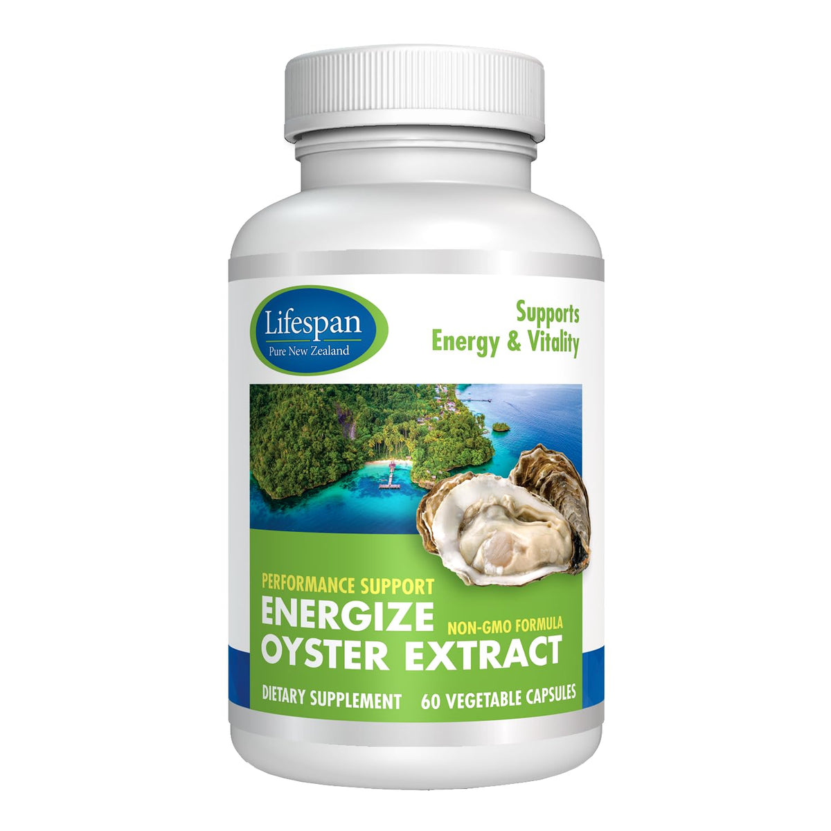 LIFESPAN PURE NEW ZEALAND Oyster Extract 500mg front view