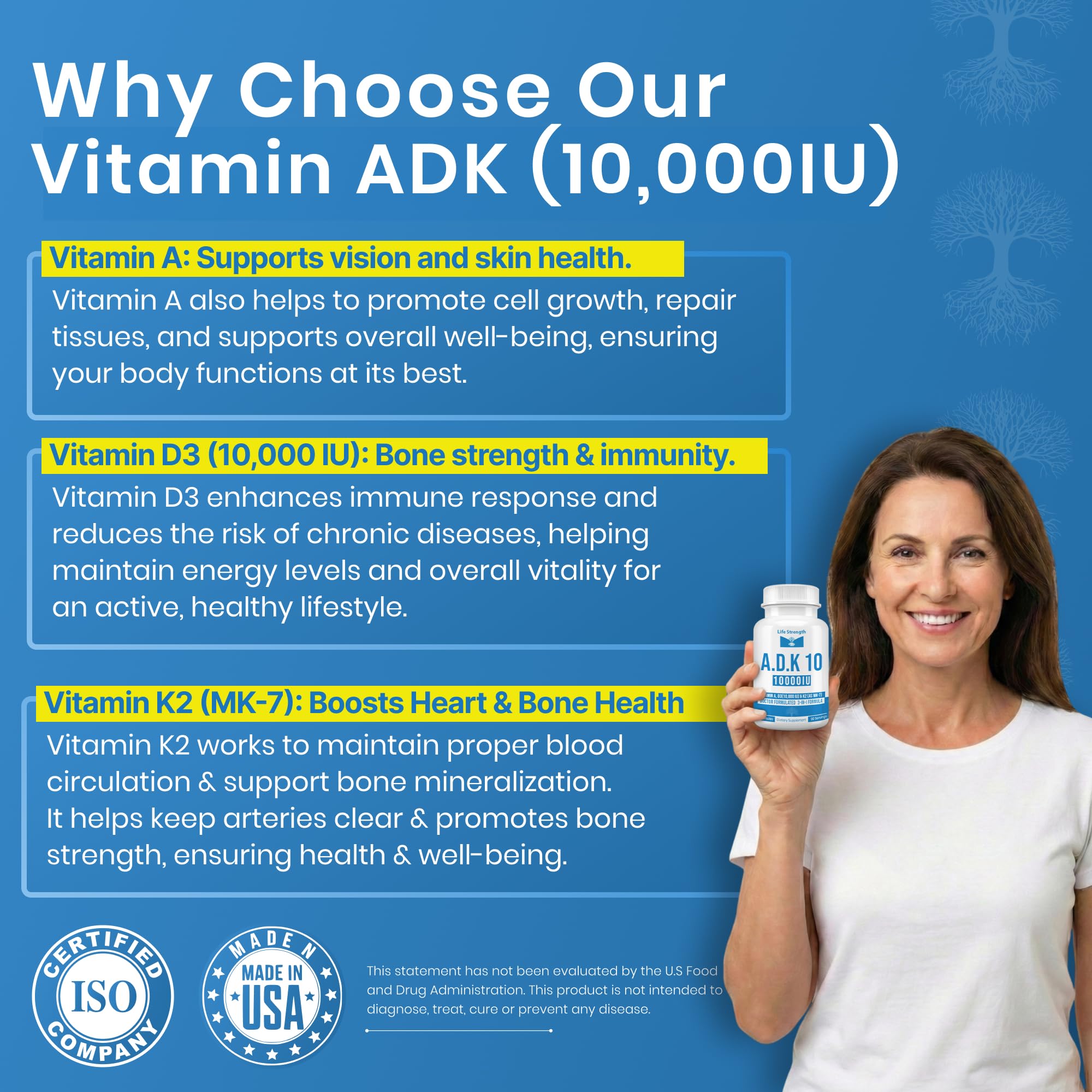 LifeStrength ADK 10 Vitamin Supplement ingredients list