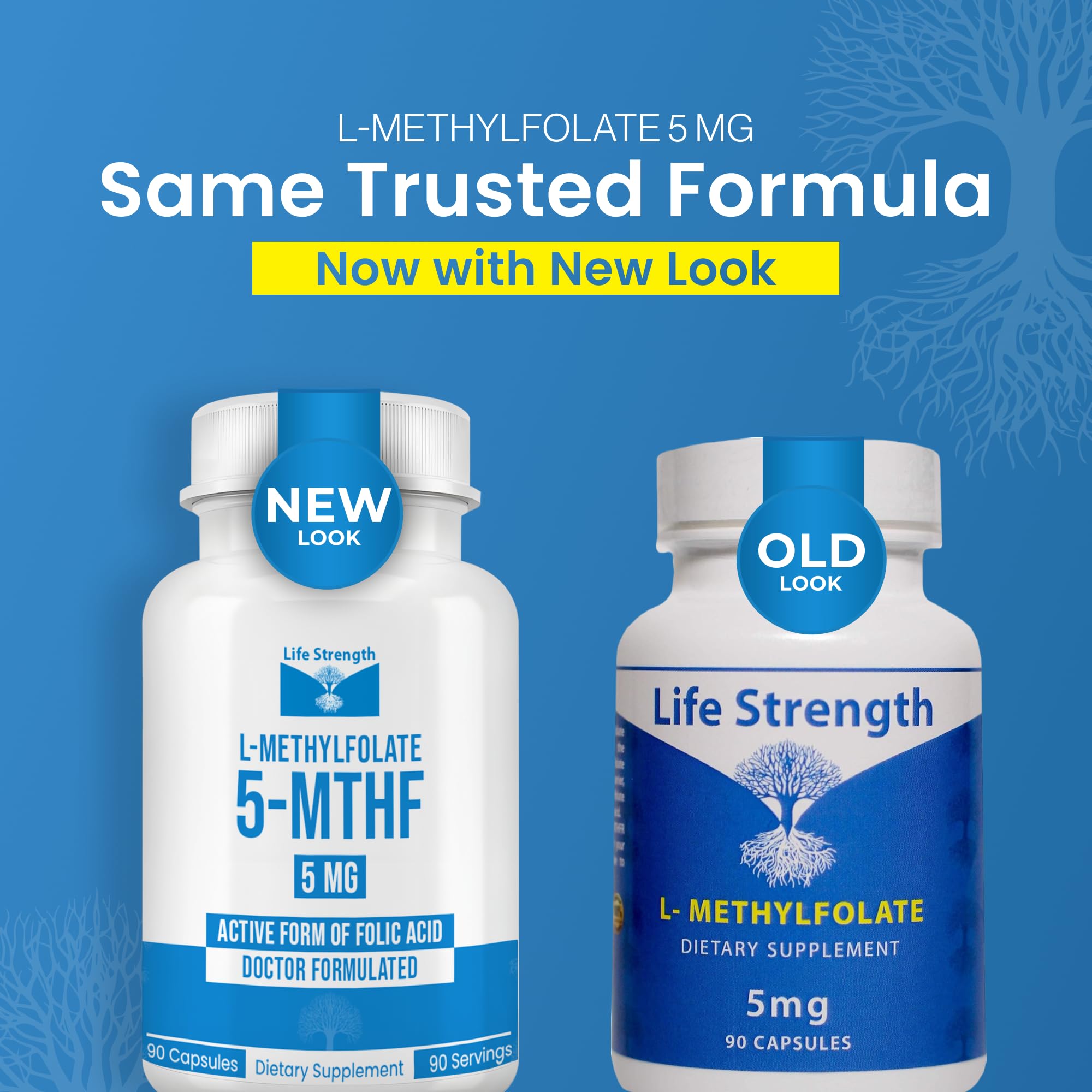 LifeStrength Methylfolate 15mg Dietary Supplement capsule close-up