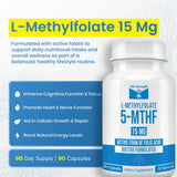 LifeStrength Methylfolate 15mg Dietary Supplement capsules
