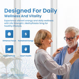 LifeStrength Methylfolate 15mg Dietary Supplement with a glass of water