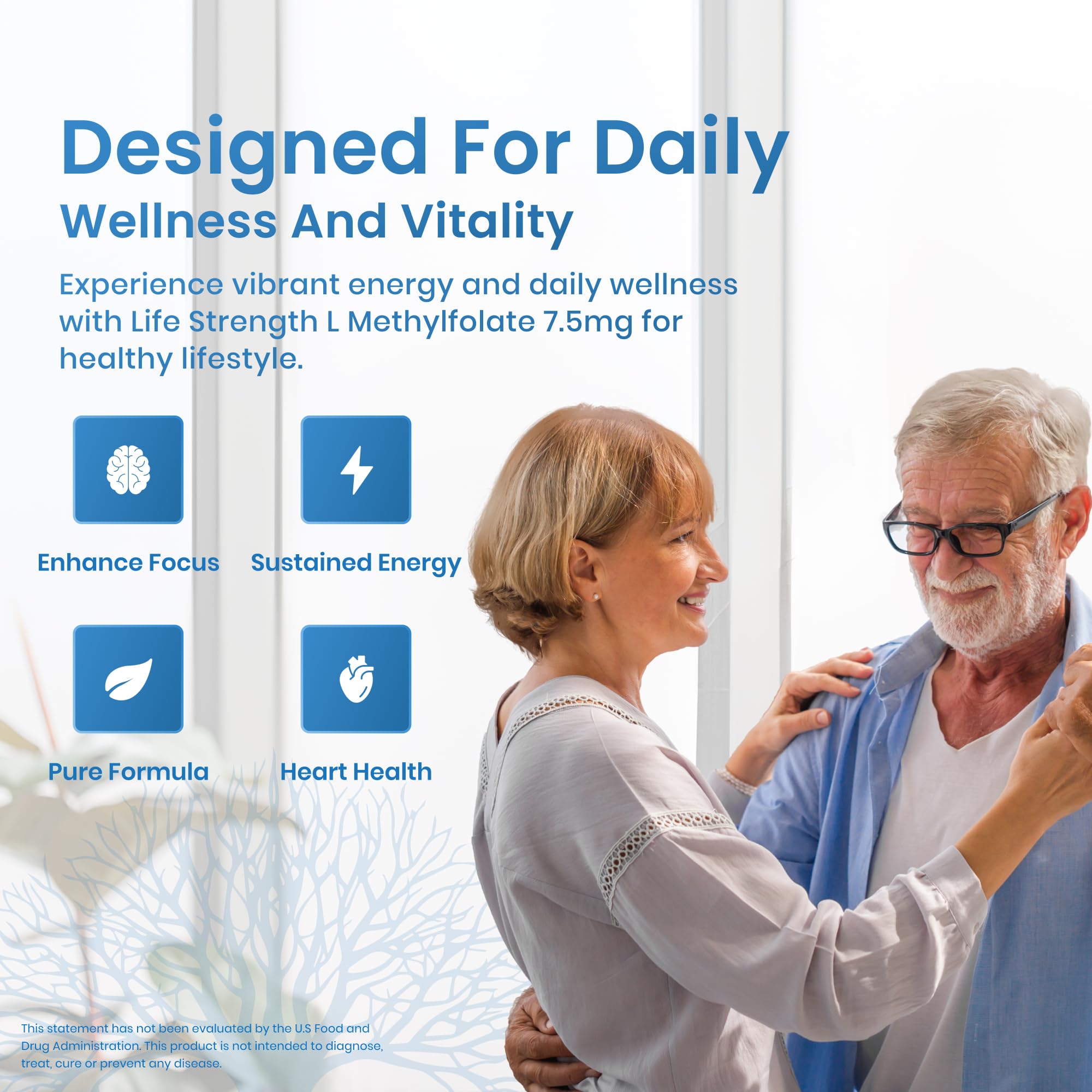 LifeStrength Methylfolate 15mg supplement in a lifestyle setting